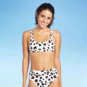 Xhilaration ribbed animal print bikini NWT